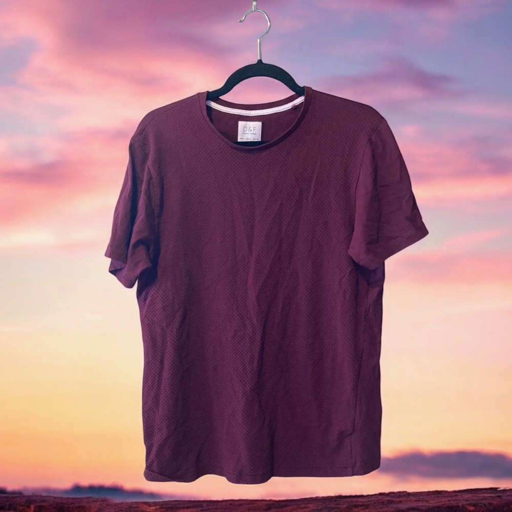 Denim & Flower Burgundy Top